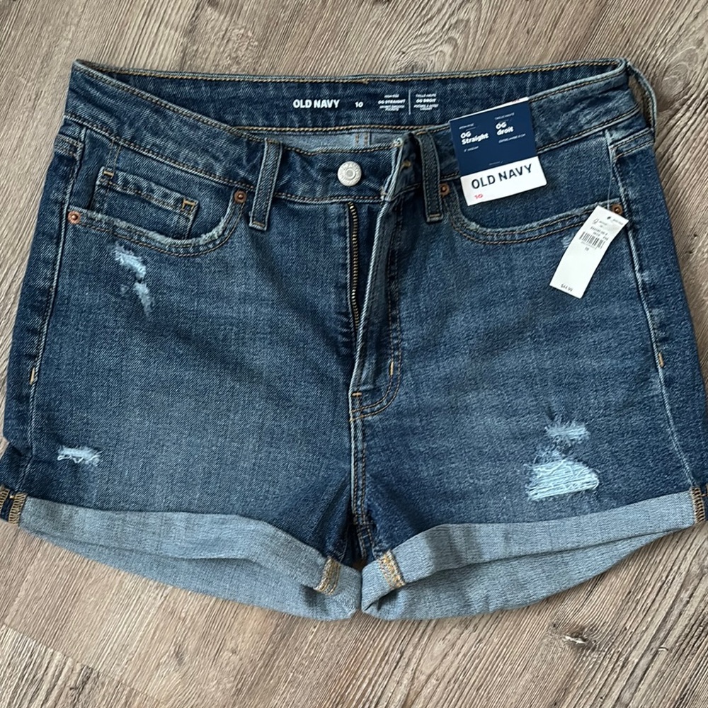 Old Navy Women's Blue Denim Shorts size 10, NWT